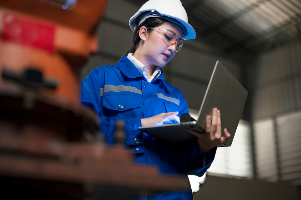 Female cyber engineer