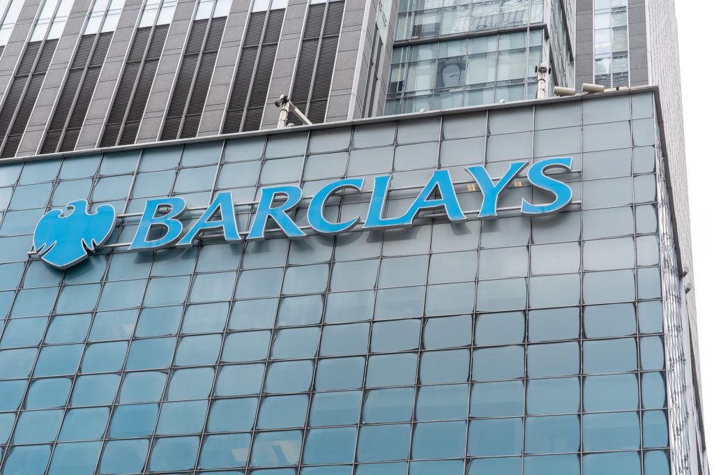 Barclays logo on building