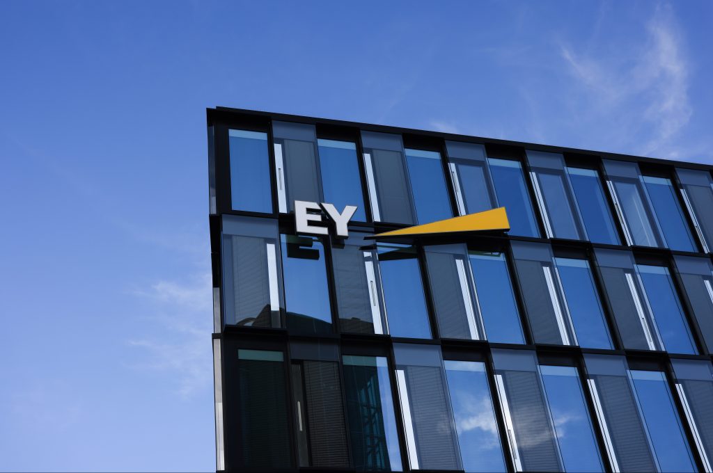 EY logo on building