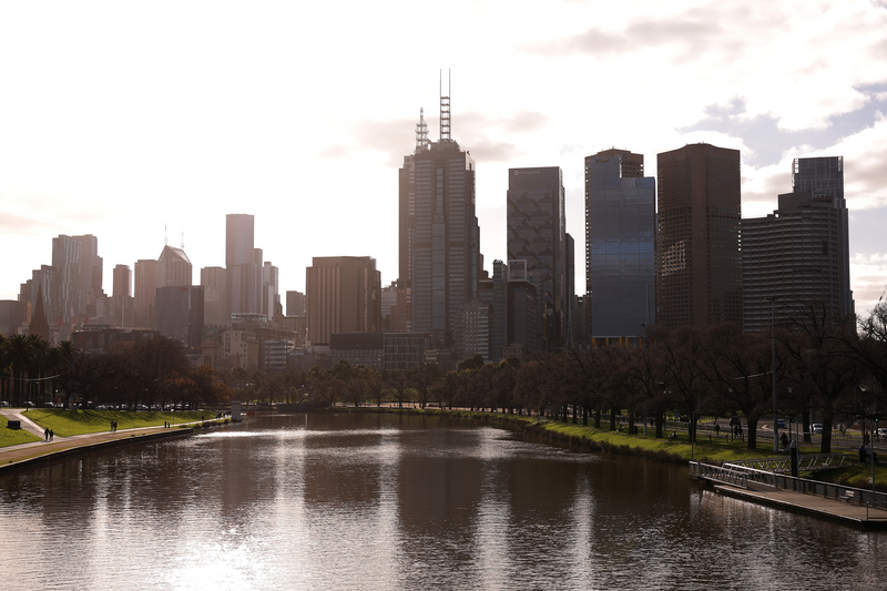 A general view of the Melbourne city skyline