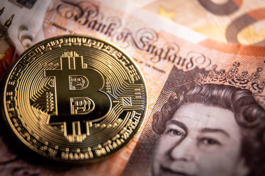 Bitcoin on a sterling note