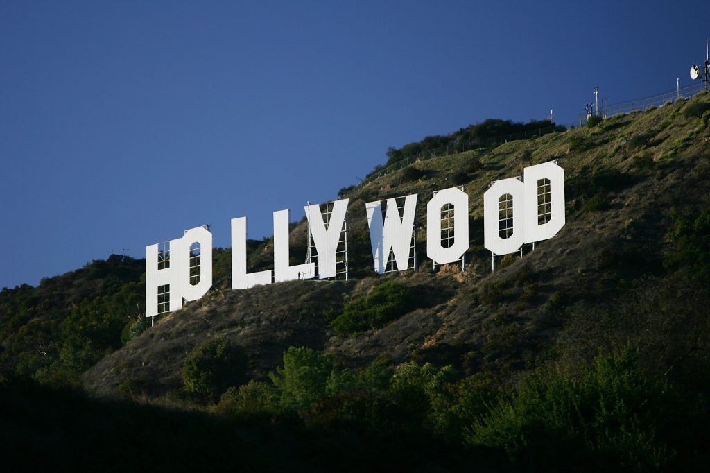 Image of Hollywood sign in California.