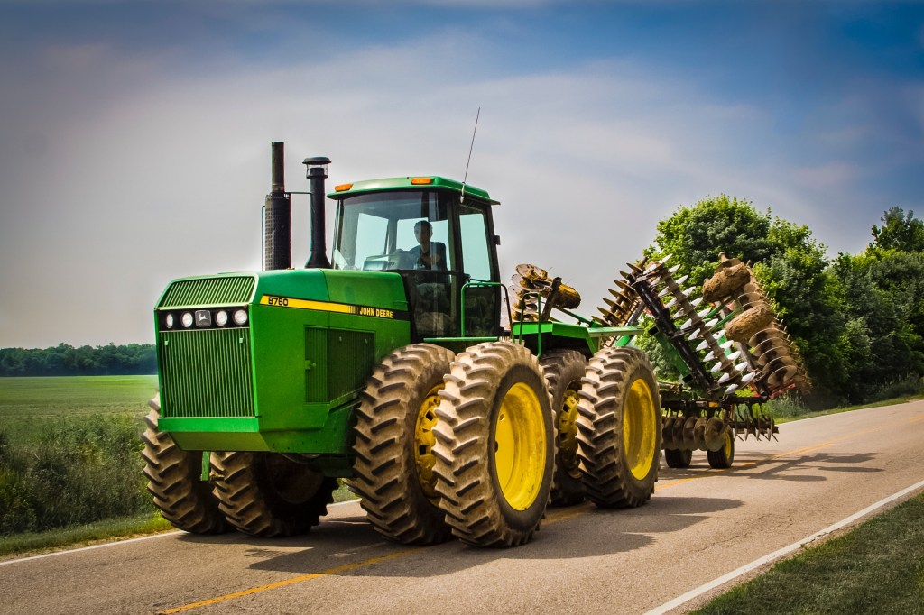 Image of a John Deere farm tractor.