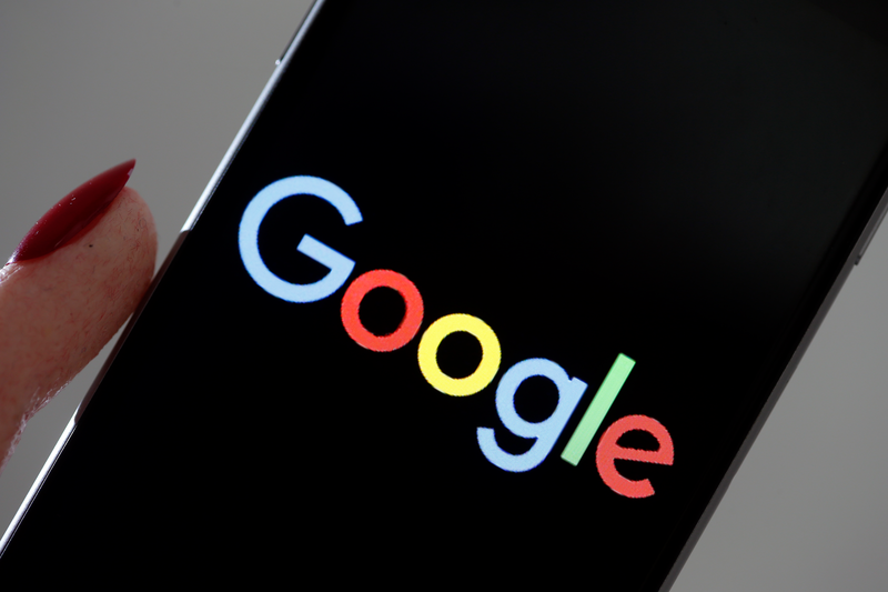 Google logo on a screen of a smart phone