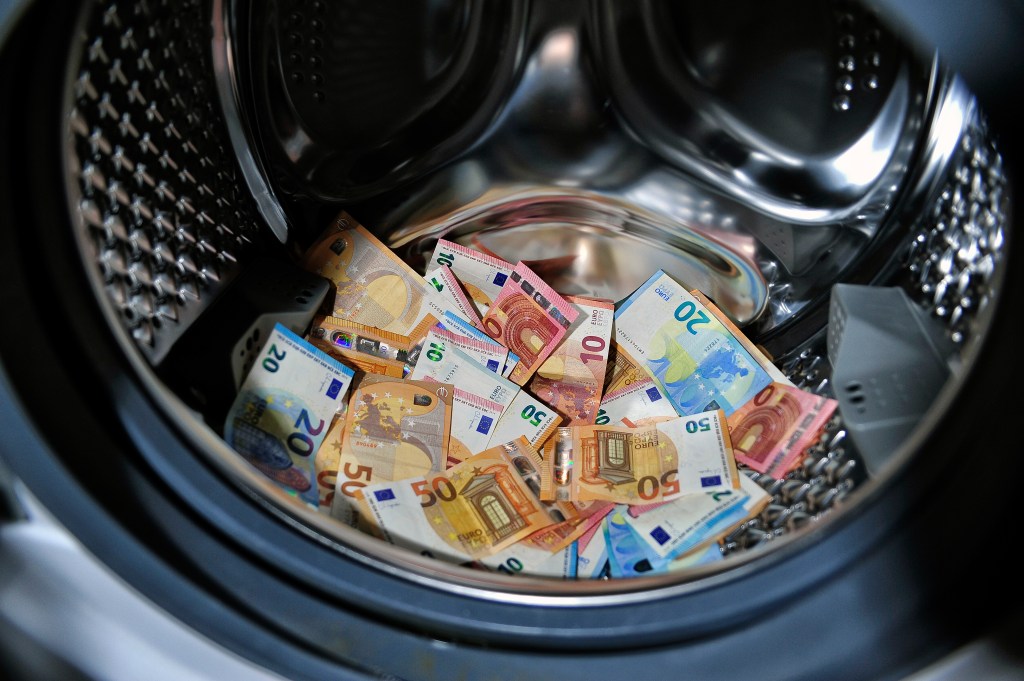 Washing machine full of money