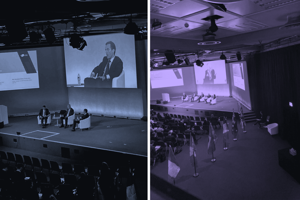 Montage of speakers from the FCA International Capital Markets Conference.