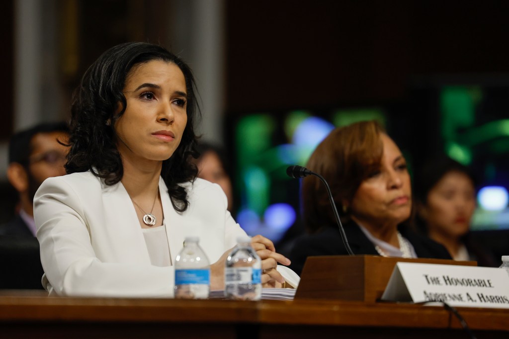 Adrienne Harris, the Superintendent of the New York Department of Financial Services.