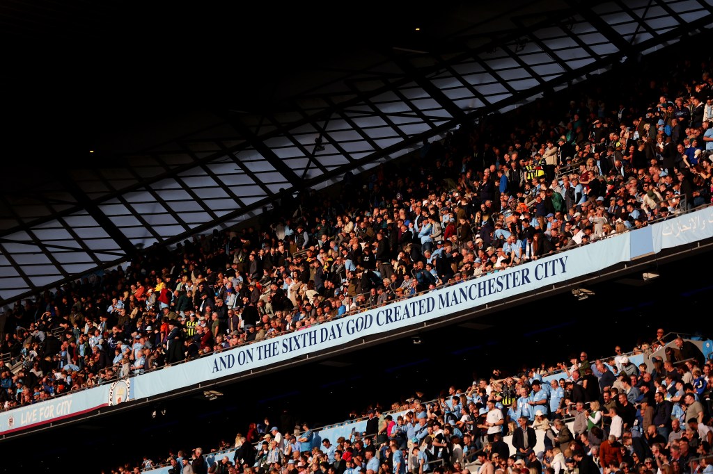 Stand at Manchester City stadium