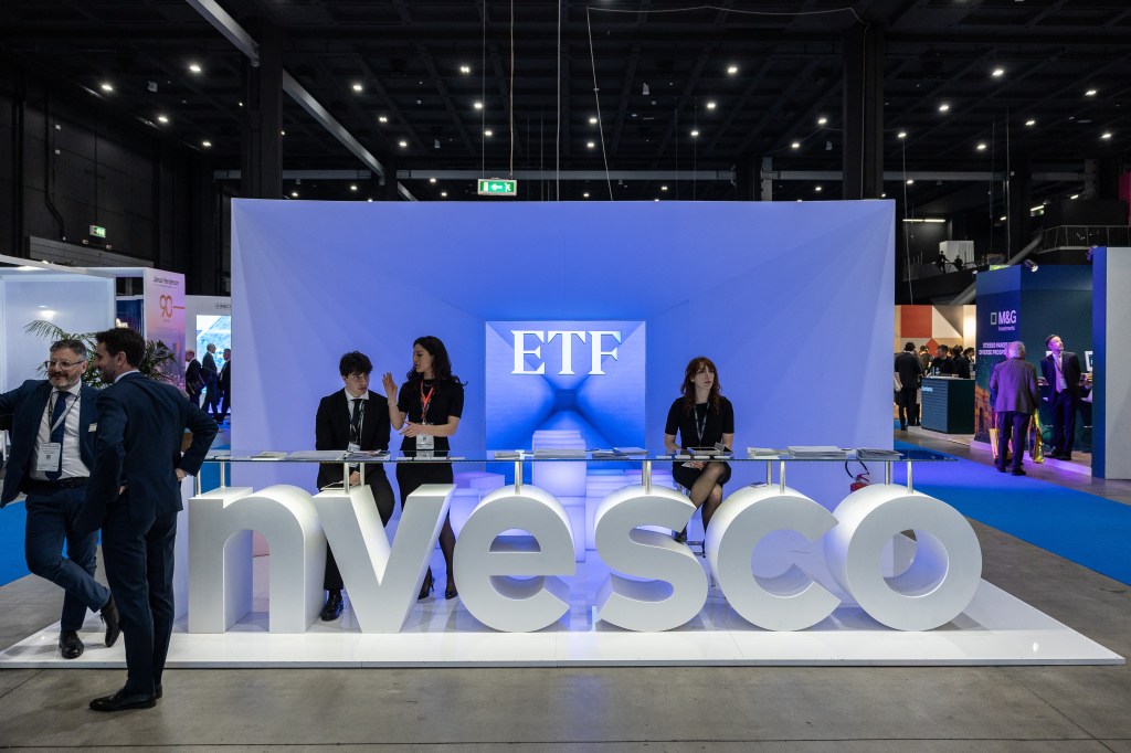 Invesco stand at trade fair