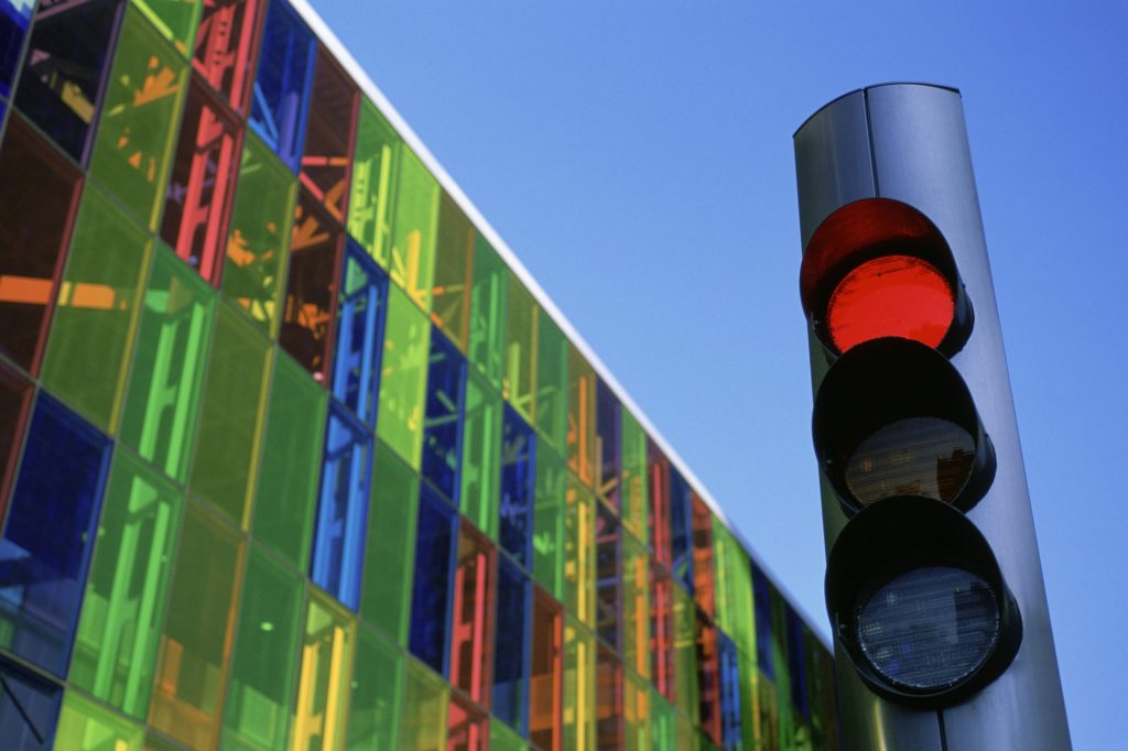 Traffic light at stop