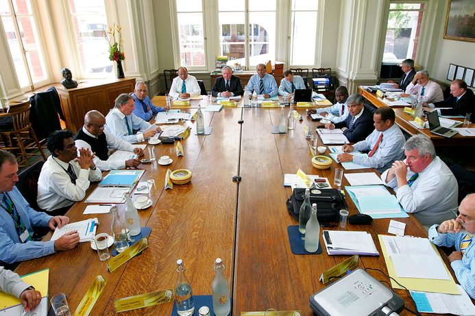 The ICC Executive Board meeting at Lords, England.