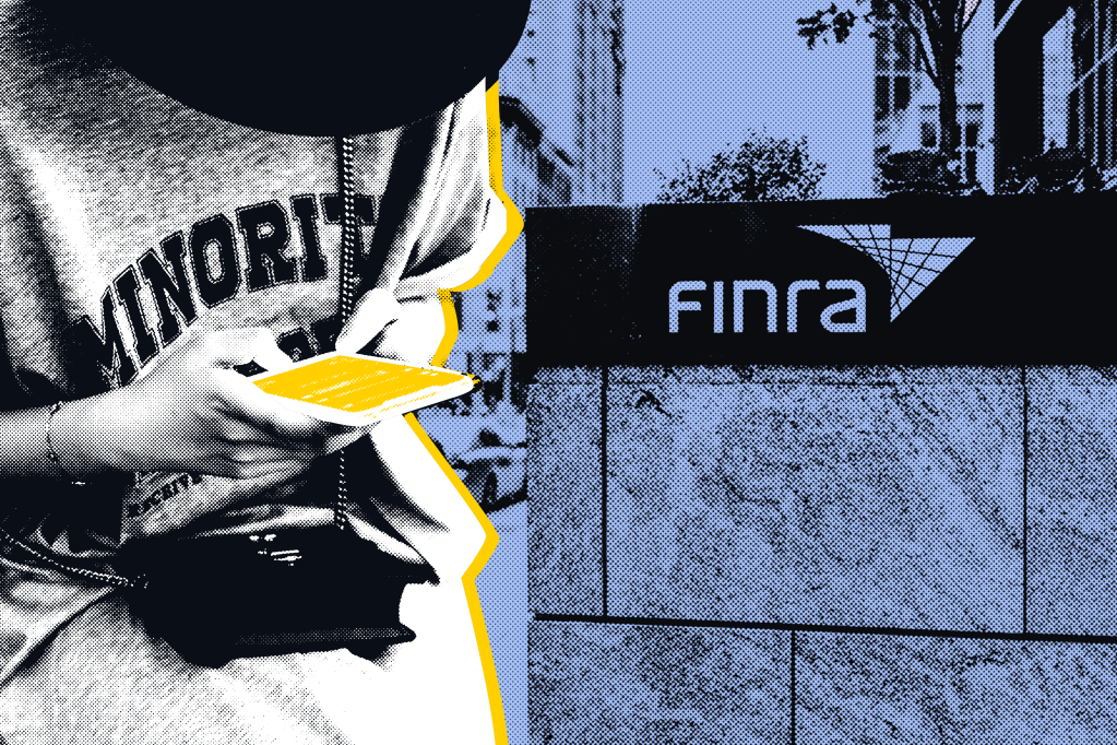 Montage of woman messaging on her mobile phone next to the FIRNA sign.